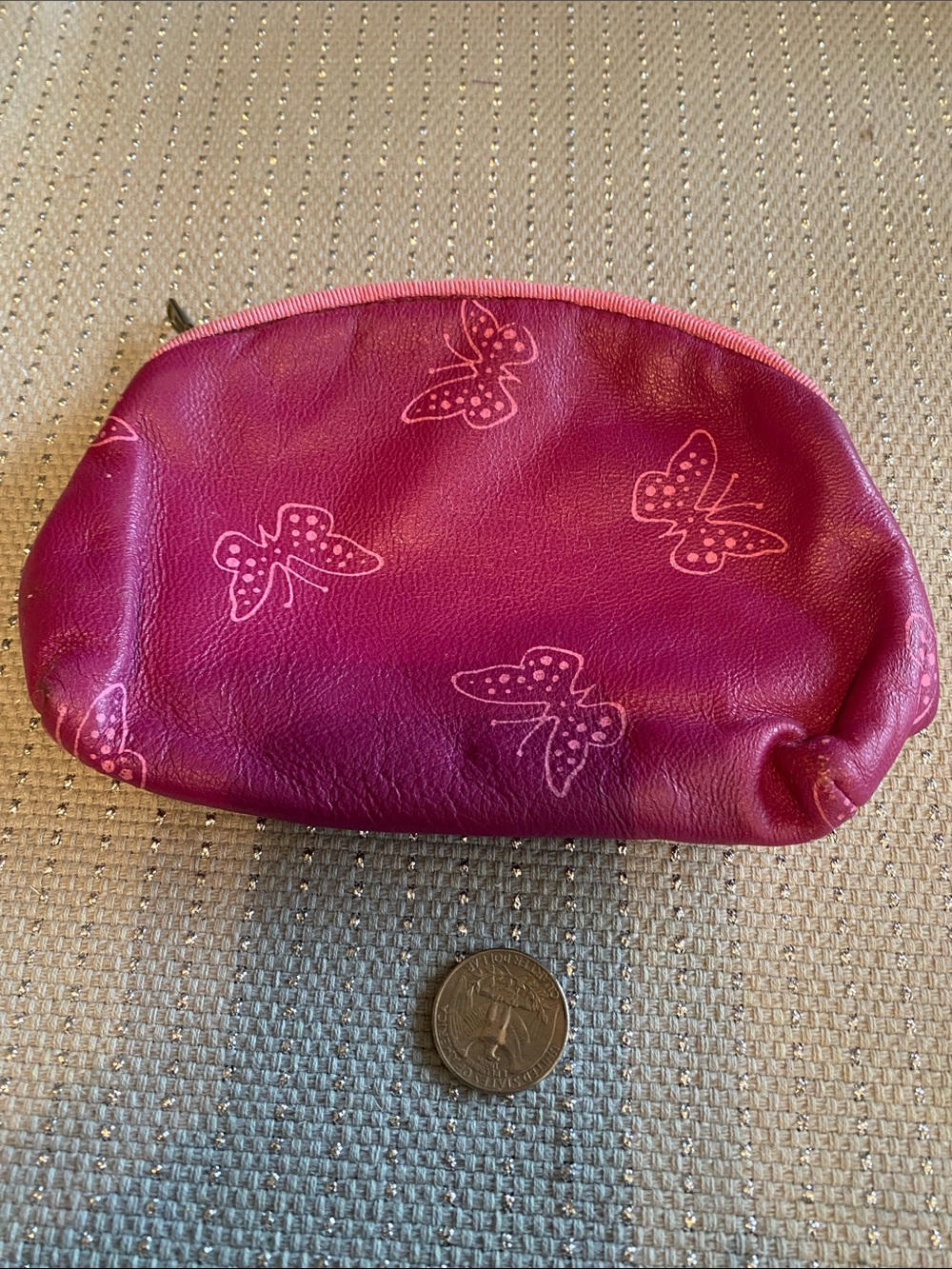 Neiman Marcus Pink Butterfly Cosmetic Pouch - Women's Accessories
